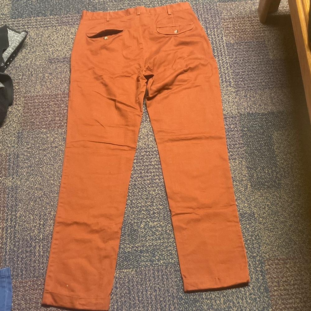 Lands' End Men's Chinos in Rust - Picture 6 of 9